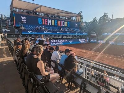 Photo of Michigan Ross OMBA students at the Chilean Open. 