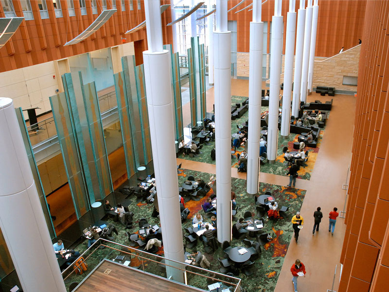 Aerial view of the winter garden