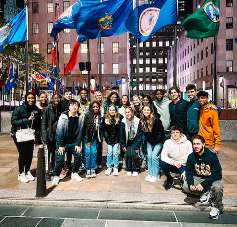 wiser center students outside buildings