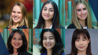 A collage of six women smiling in professional headshot photos